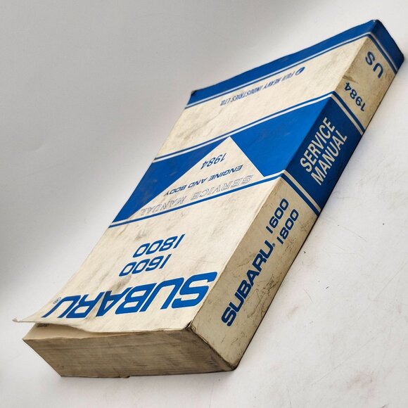 Subaru 1600 1800 Service Manual Engine And Body 1984 Fuji Heavy Industries - Picture 4 of 5